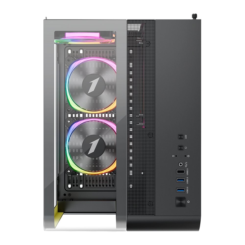 Gabinete Gamer 1STPLAYER RT5, Mid Tower, ATX, Lateral em Vidro Temperado, Preto - RT5-BK - view 6