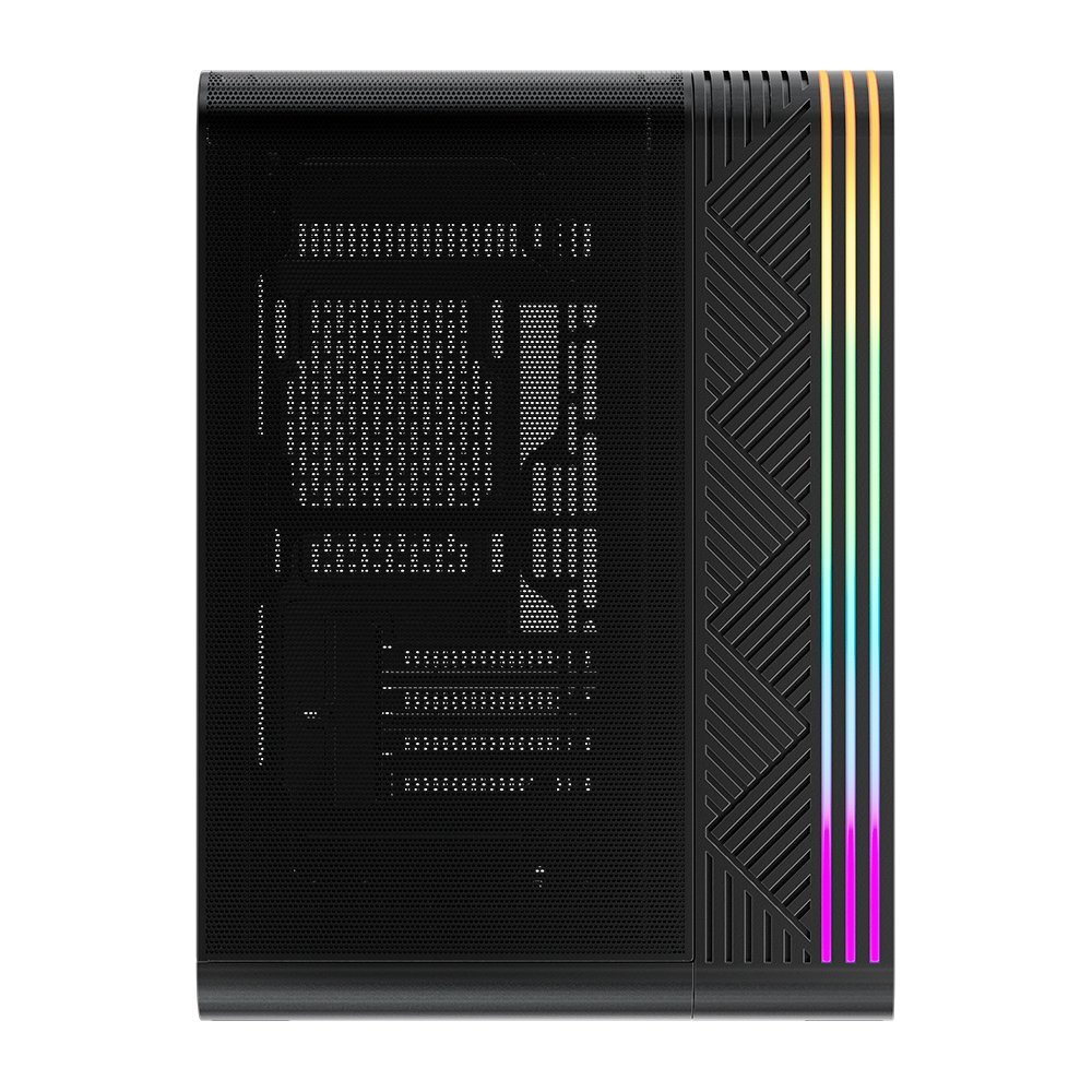 Imagem 8 de 11 do produto Gabinete Gamer 1STPLAYER VT5, Mid Tower, ATX, Lateral em Vidro Temperado, Sem Fan, Preto - VT5-BK