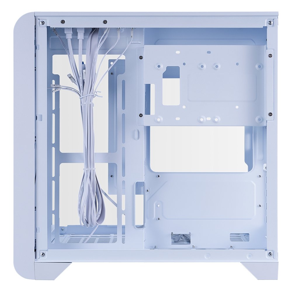 Imagem 11 de 12 do produto Gabinete Gamer 1STPLAYER VT5, Mid Tower, ATX, Lateral em Vidro Temperado, Sem Fan, Branco - VT5-WH