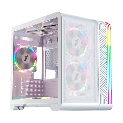 Gabinete Gamer 1STPLAYER VT5, Mid Tower, ATX, Lateral em Vidro Temperado, Sem Fan, Branco - VT5-WH