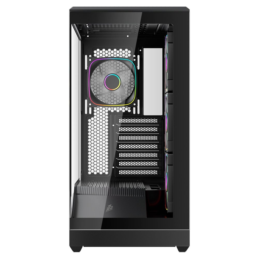 Gabinete Gamer 1STPLAYER GM7, Mid Tower, ATX, Lateral em Vidro Temperado, Sem Fan, Preto - GM7-BK - view 3
