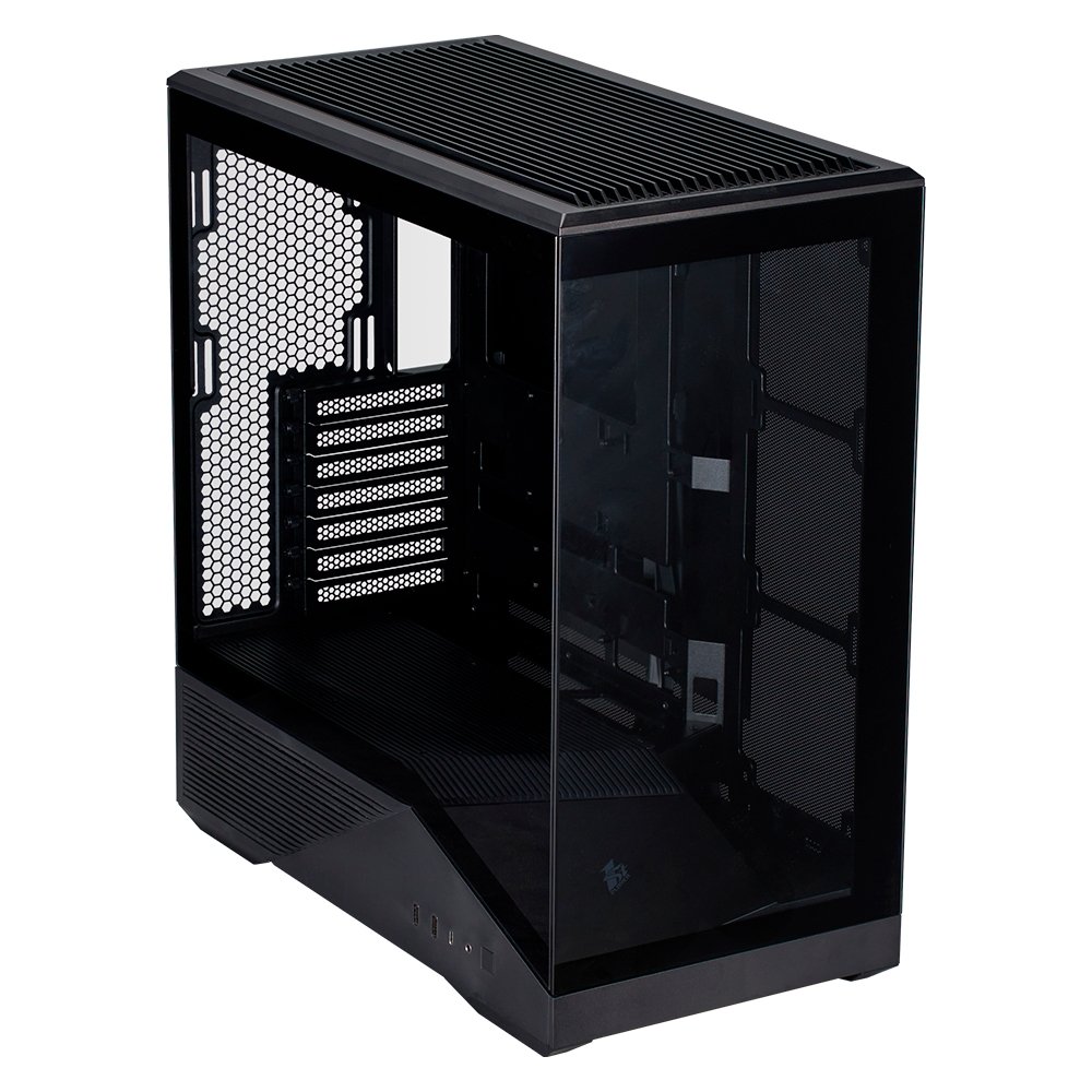 Gabinete Gamer 1STPLAYER GM7, Mid Tower, ATX, Lateral em Vidro Temperado, Sem Fan, Preto - GM7-BK - view 8