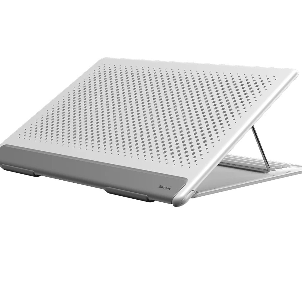 Imagem 3 de 6 do produto Suporte para Notebook Baseus Let's Go Mesh, com Ajuste de Altura, Branco e Cinza - SUDD-2G