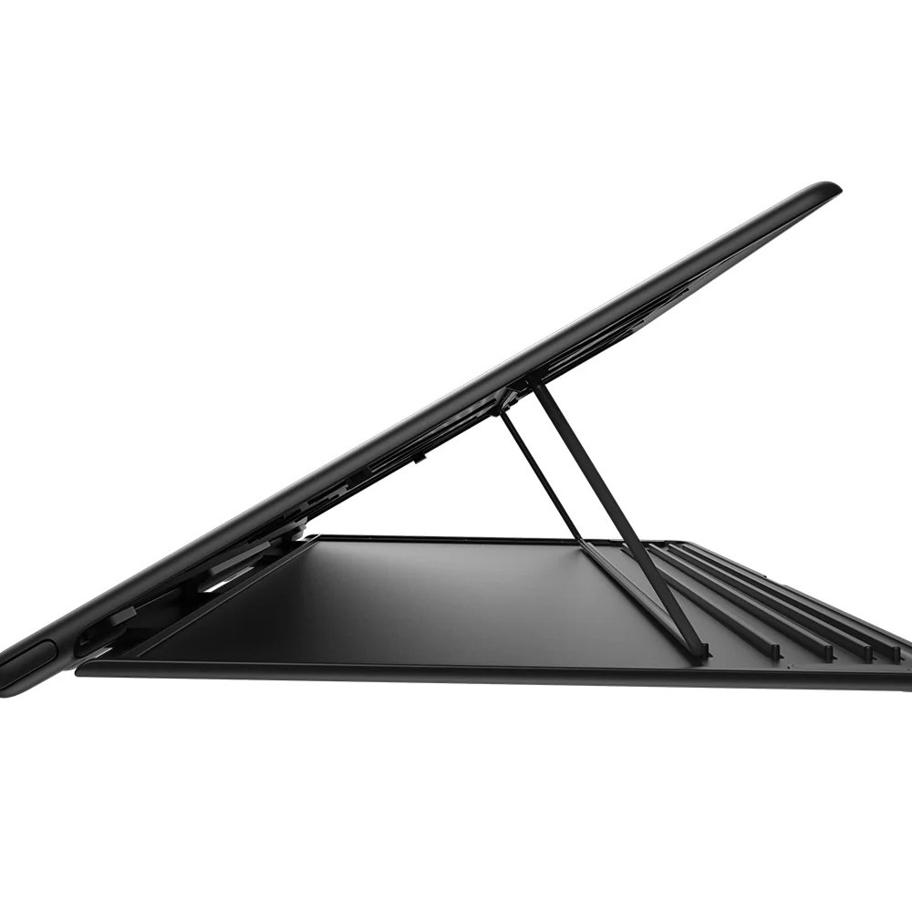 Imagem 2 de 4 do produto Suporte para Notebook Baseus Let's Go Mesh, com Ajuste de Altura, Cinza e Amarelo - SUDD-GY