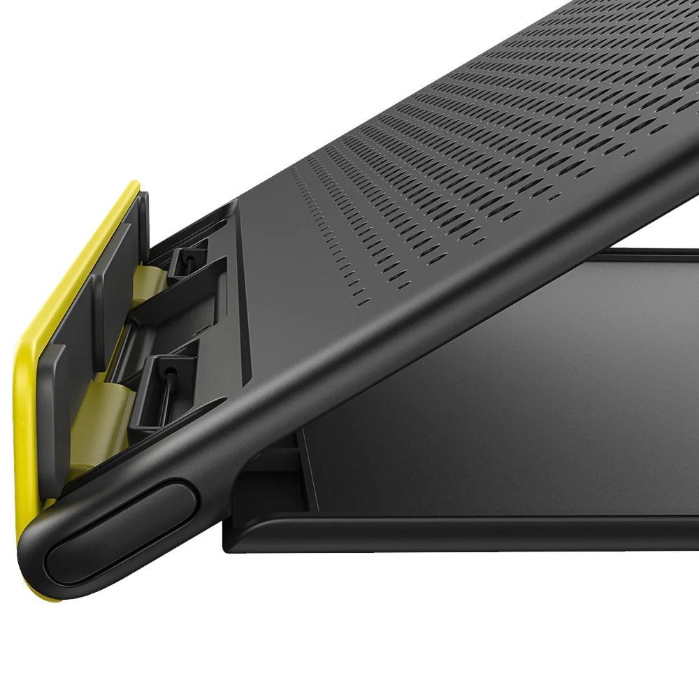 Imagem 3 de 4 do produto Suporte para Notebook Baseus Let's Go Mesh, com Ajuste de Altura, Cinza e Amarelo - SUDD-GY