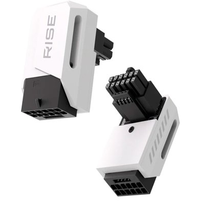 Adaptador para Cabo de Fonte PCIE 5.0 12VHPWR 90 Graus Standard Rise Mode, Branco - RM-ADPCIE-90-FW