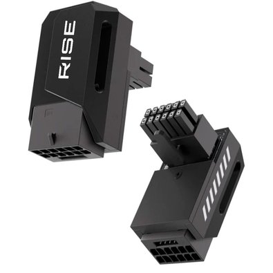 Adaptador para Cabo de Fonte PCIE 5.0 12VHPWR 90 Graus Reverse Rise Mode, Preto - RM-ADPCIE-90-FB-RV