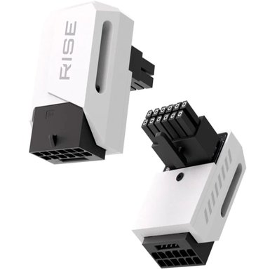 Adaptador para Cabo de Fonte PCIE 5.0 12VHPWR 90 Graus Reverse Rise Mode, Branco - RM-ADPCIE-90-FW-RV