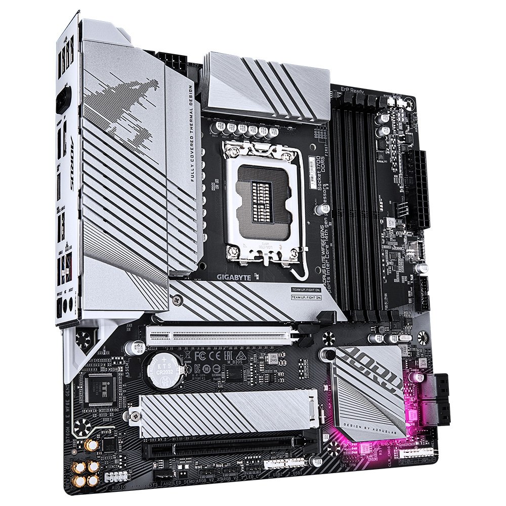 Placa Mãe Gigabyte B760M AORUS ELITE WIFI6E GEN5, Intel LGA 1700, mATX, DDR5, RGB, PCIe 5.0, Wi-Fi 6E, Bluetooth - B760M A E WF6E GEN5 - view 3