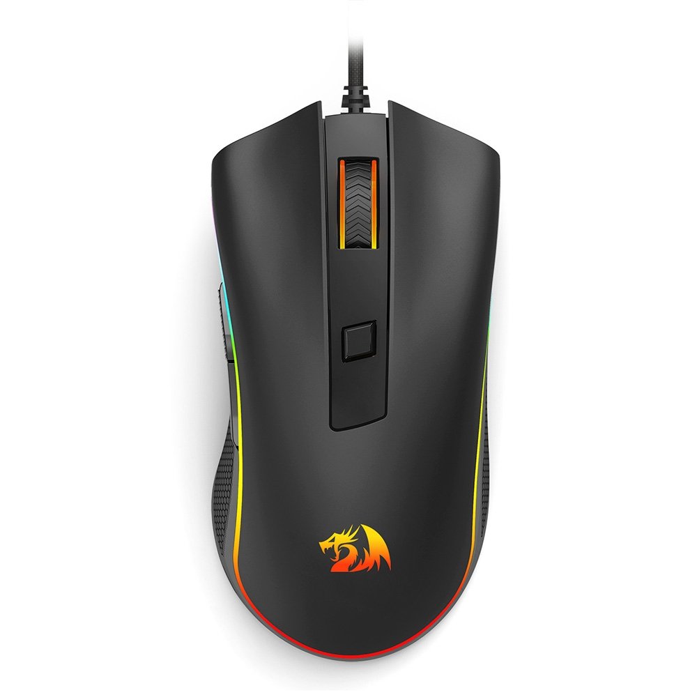 Mouse Gamer Redragon Cobra Cypher Lite, RGB, 12800 DPI, 6 Botões, USB, Preto - M611-RGB