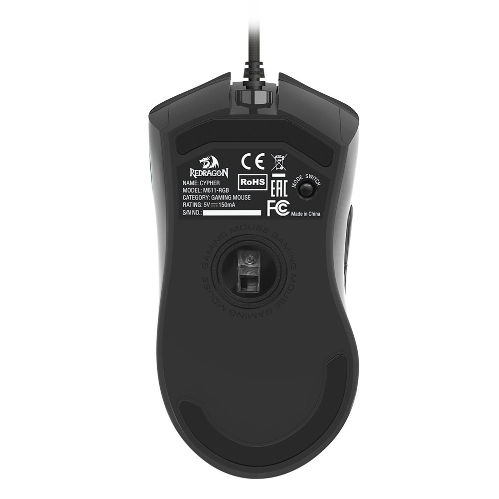 Imagem 9 de 9 do produto Mouse Gamer Redragon Cobra Cypher Lite, RGB, 12800 DPI, 6 Botões, USB, Preto - M611-RGB