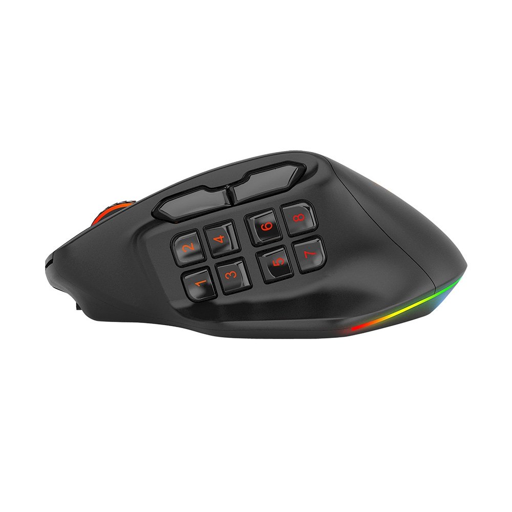 Mouse Gamer Sem Fio Redragon Aatrox Pro, RGB, 26000 DPI, 15 Botões, USB Tipo-C, USB 2.4GHz, Recarregável, Preto - M811RGB-PRO - view 4