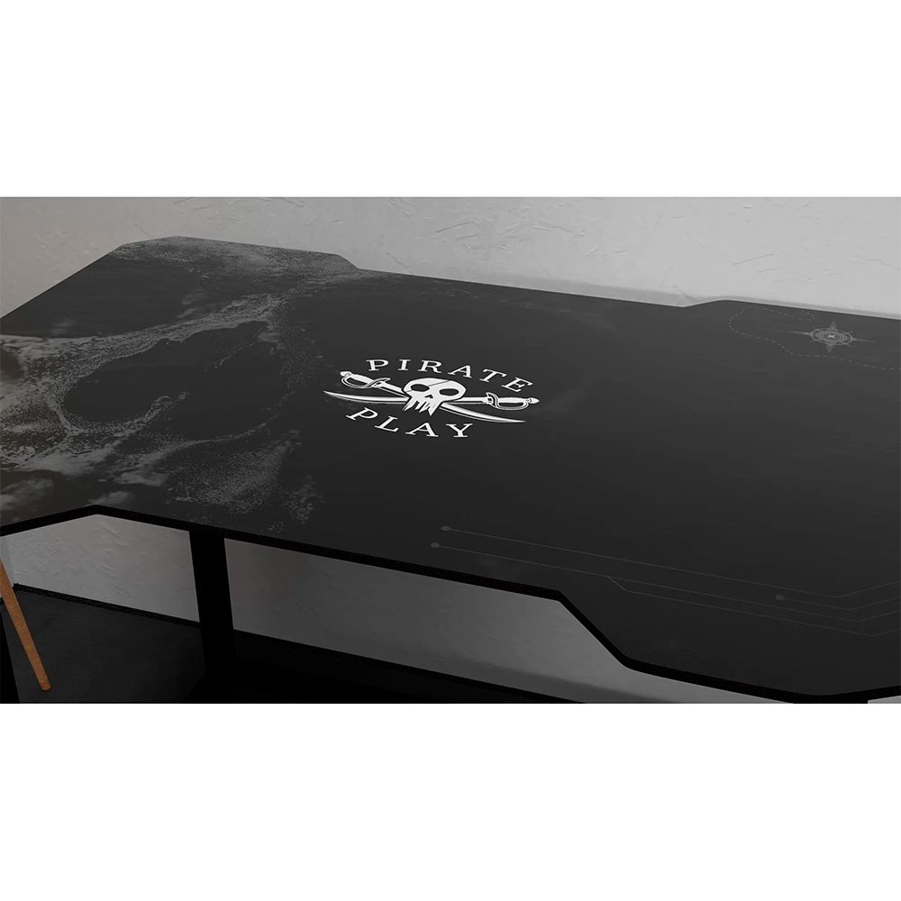 Mesa Gamer Hayonik Pirate, Preto e Vermelho - 86708 - view 2