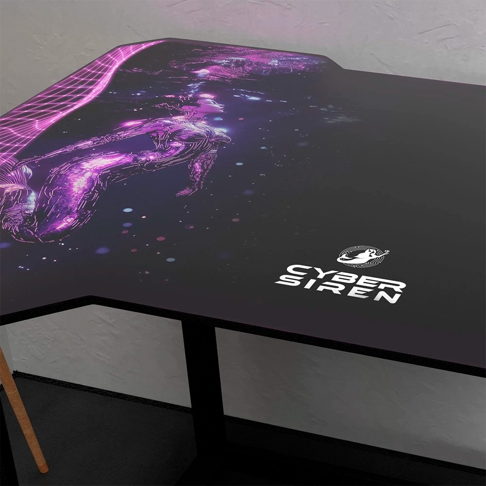 Mesa Gamer Hayonik Cyber Siren, RGB, Preto - 86707 - view 4