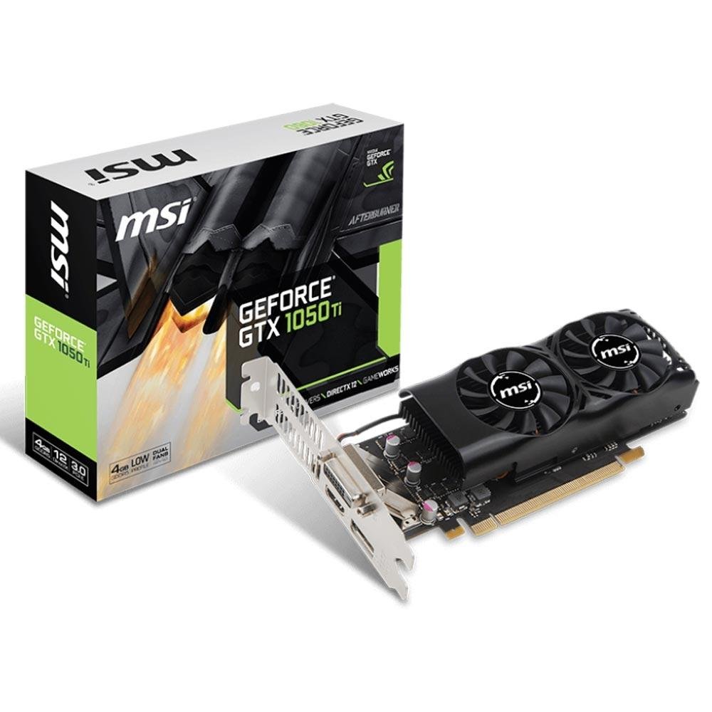 Placa de Vídeo MSI NVIDIA GeForce GTX 1050 Ti 4GT LP 4GB, DDR5 Placa de Vídeo MSI NVIDIA GeForce GTX 1050 Ti 4GT LP 4GB, DDR5