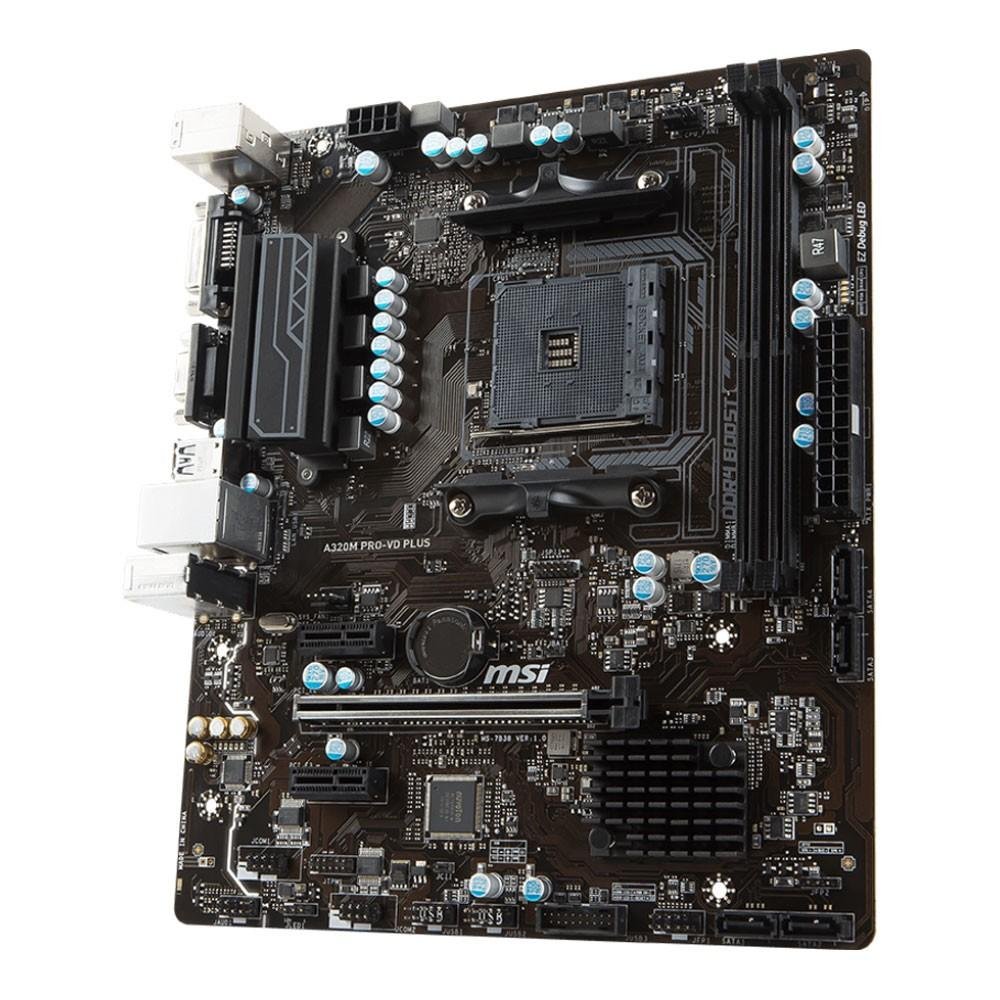 Placa-Mãe MSI A320M Pro-VD Plus, AMD AM4, mATX, DDR4 Placa-Mãe MSI A320M Pro-VD Plus, AMD AM4, mATX, DDR4