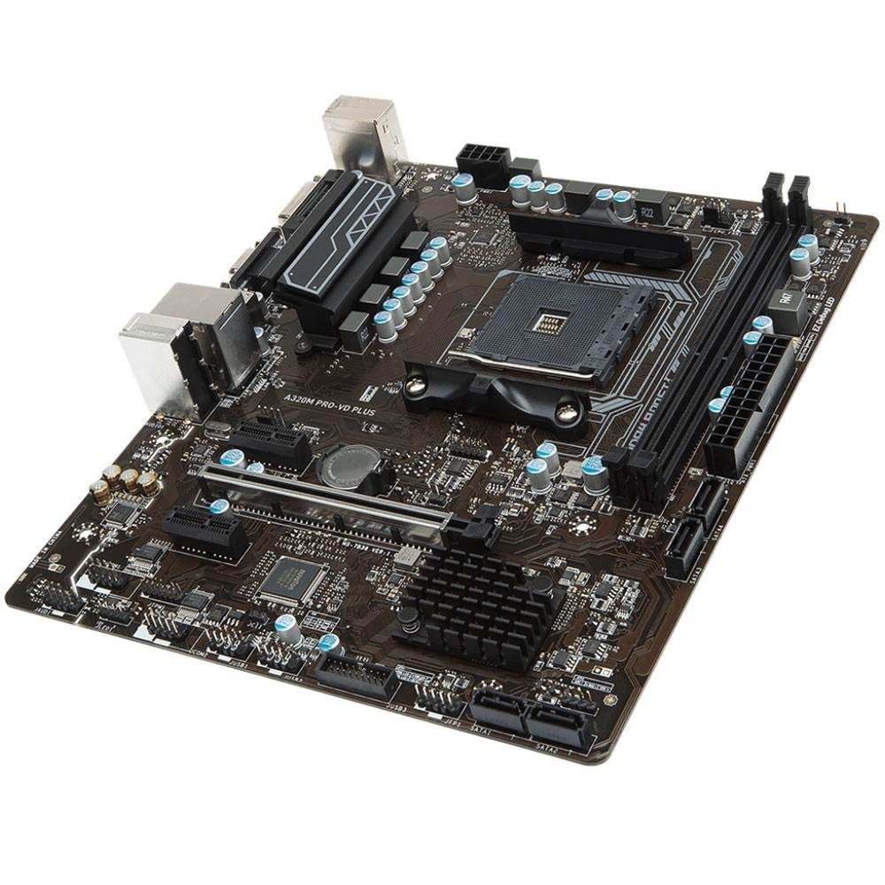 Placa-Mãe MSI A320M Pro-VD Plus, AMD AM4, mATX, DDR4 Placa-Mãe MSI A320M Pro-VD Plus, AMD AM4, mATX, DDR4