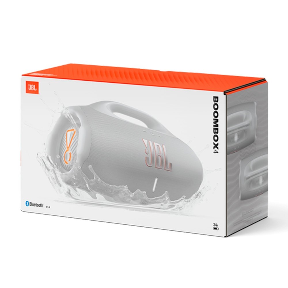 Imagem 6 de 7 do produto Caixa de Som Bluetooth À Prova D'água Boombox 4 JBL, Branca - JBLBOOMBOX4WHTBR