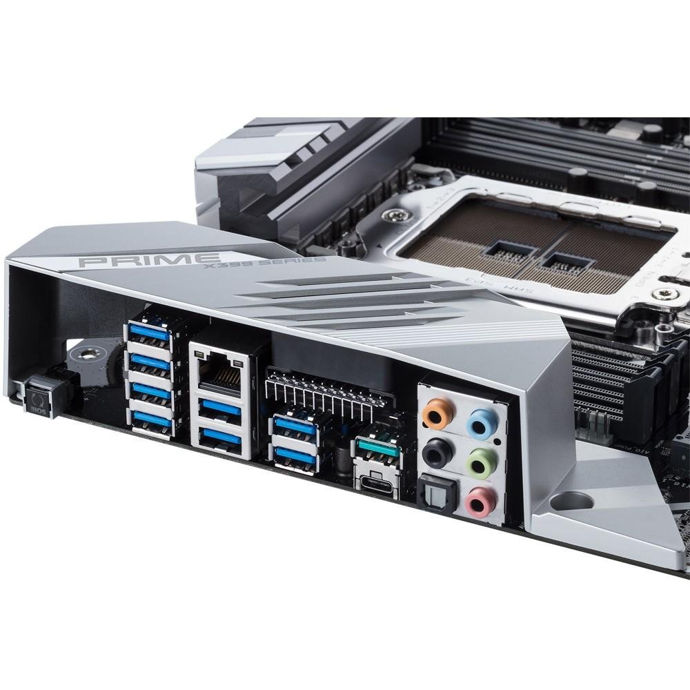Imagem 2 de 5 do produto Placa-Mãe ASUS p/ AMD TR4, e-ATX, PRIME X399-A, DDR4, SLI/CrossFireX, 6 x SATA 6Gb, Raid 0,1,10, 8x USB 3.1, Aura RGB Strip Headers