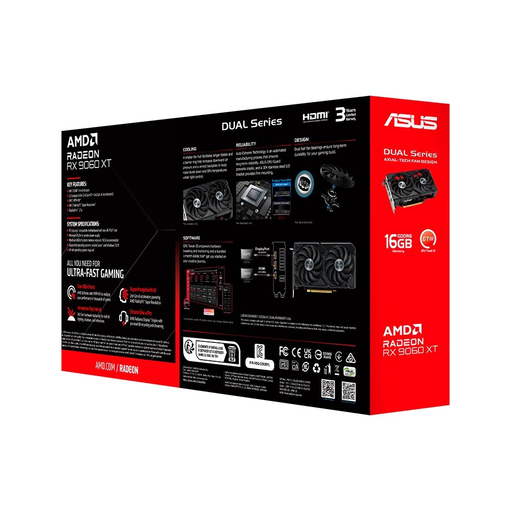 Placa de Vídeo ASUS Dual RX 9060 XT | KaBuM!
