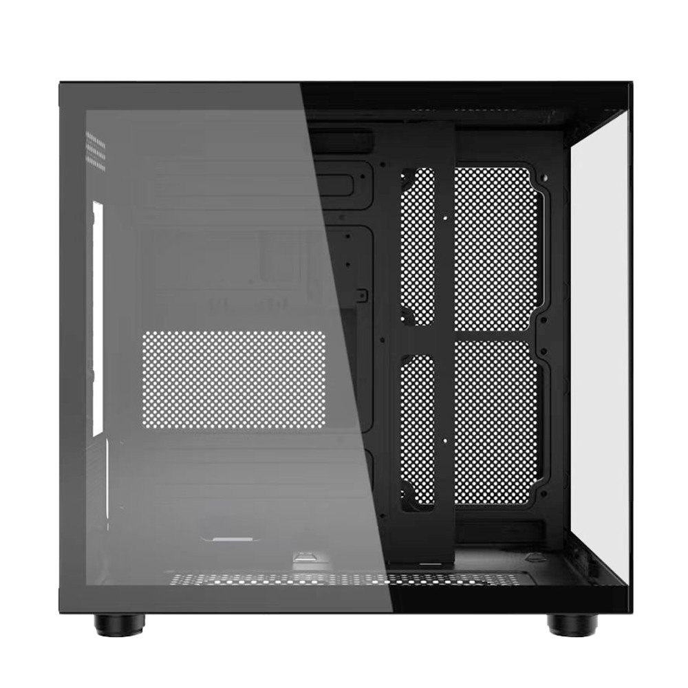 Gabinete Gamer Kalkan Midgard, Mini Tower, RGB, Micro-ATX, Frontal e Lateral em Vidro, Sem FANs, Preto - KLK00055 - view 3