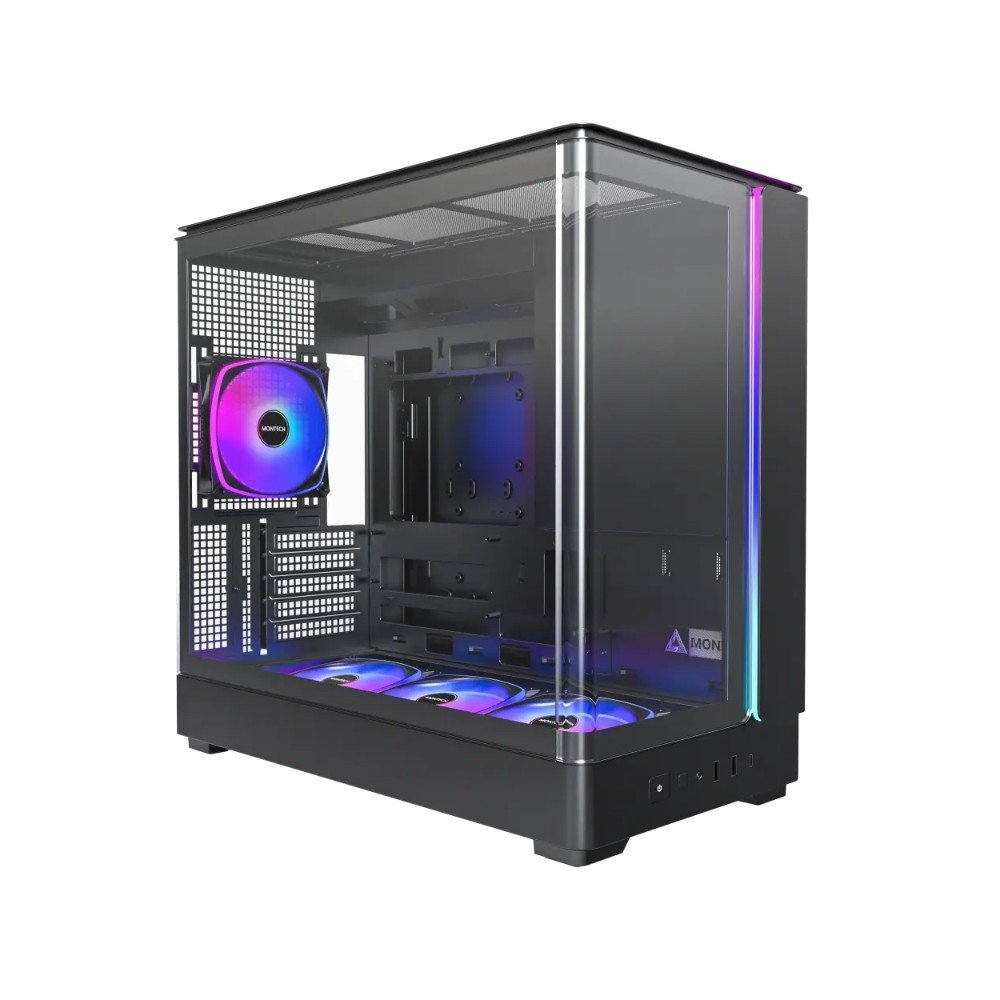 Gabinete Gamer ( Balão.info) PRO, Mid Tower, ARGB, ATX, Frontal e Lateral em Vidro, Preto - ( Balão.info - view 2