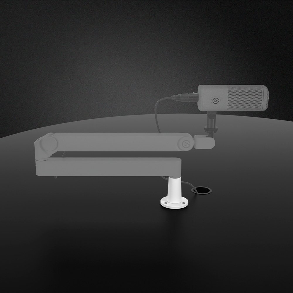 Imagem 3 de 4 do produto Base de Mesa Elgato Desk Plate, para Braços Wave, Perfil Baixo, Branca - 10AAX9911