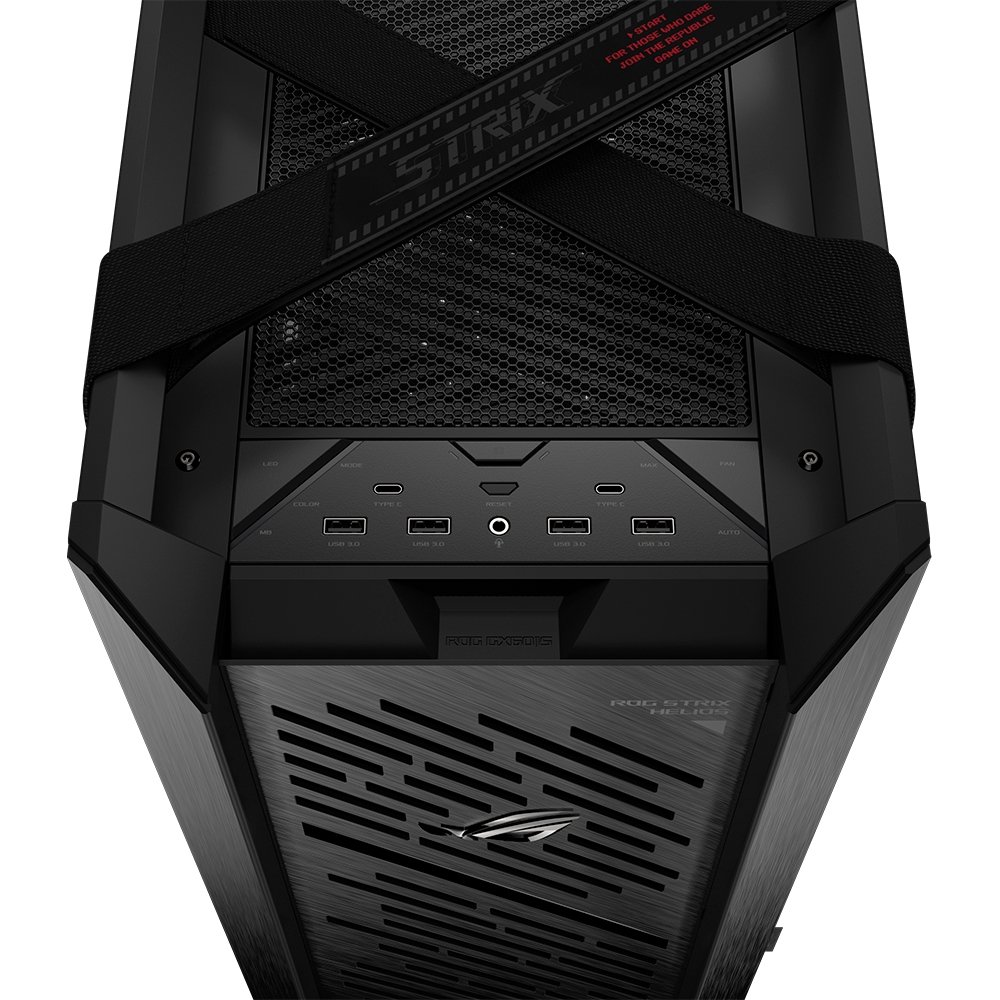 Gabinete Gamer ASUS ROG STRIX HELIOS II GX601S, Mid Tower, E-ATX, Lateral em vidro, Preto - 90DC00WO-B30000