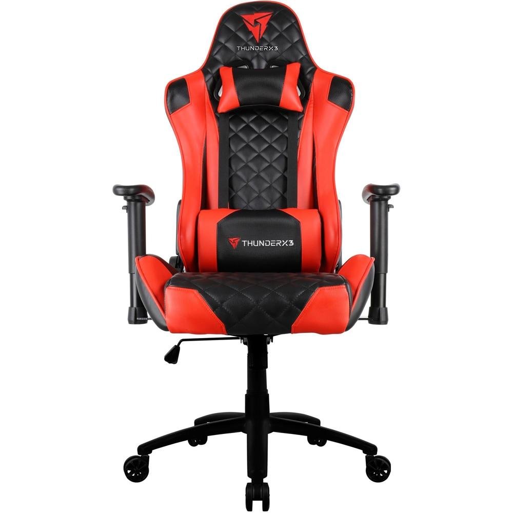 Imagem 3 de 7 do produto Cadeira Gamer ThunderX3 TGC12 Profissional, Até 120kg, Com Almofadas, Reclinável, Descanso de Braço 2D, Preto e Vermelho