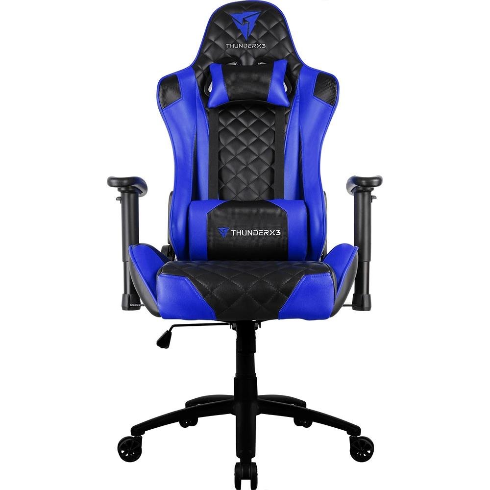 Cadeira Gamer ThunderX3 TGC12, Até 120kg, Com Almofadas, Descanso de Braço 2D, Preto e Azul