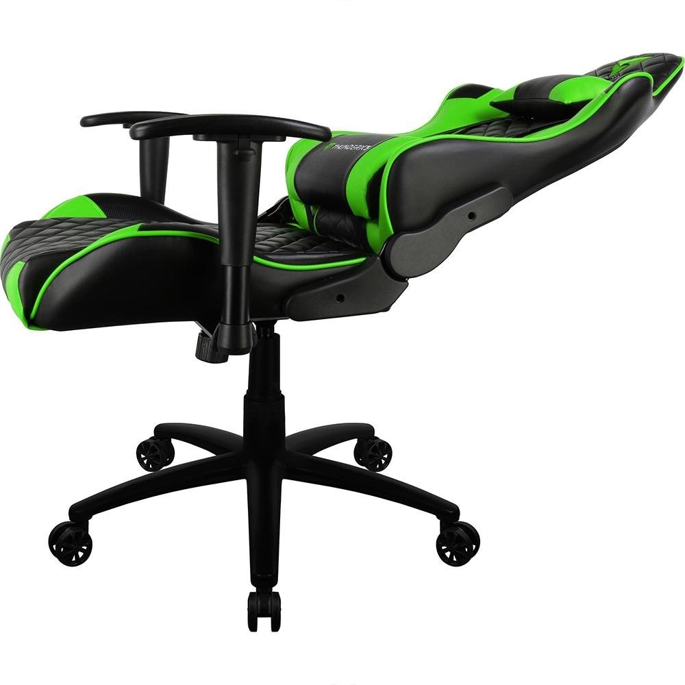Cadeira Gamer ThunderX3 TGC12 Profissional, Até 120kg, Com Almofadas, Reclinável, Descanso de Braço 2D, Preto e Verde