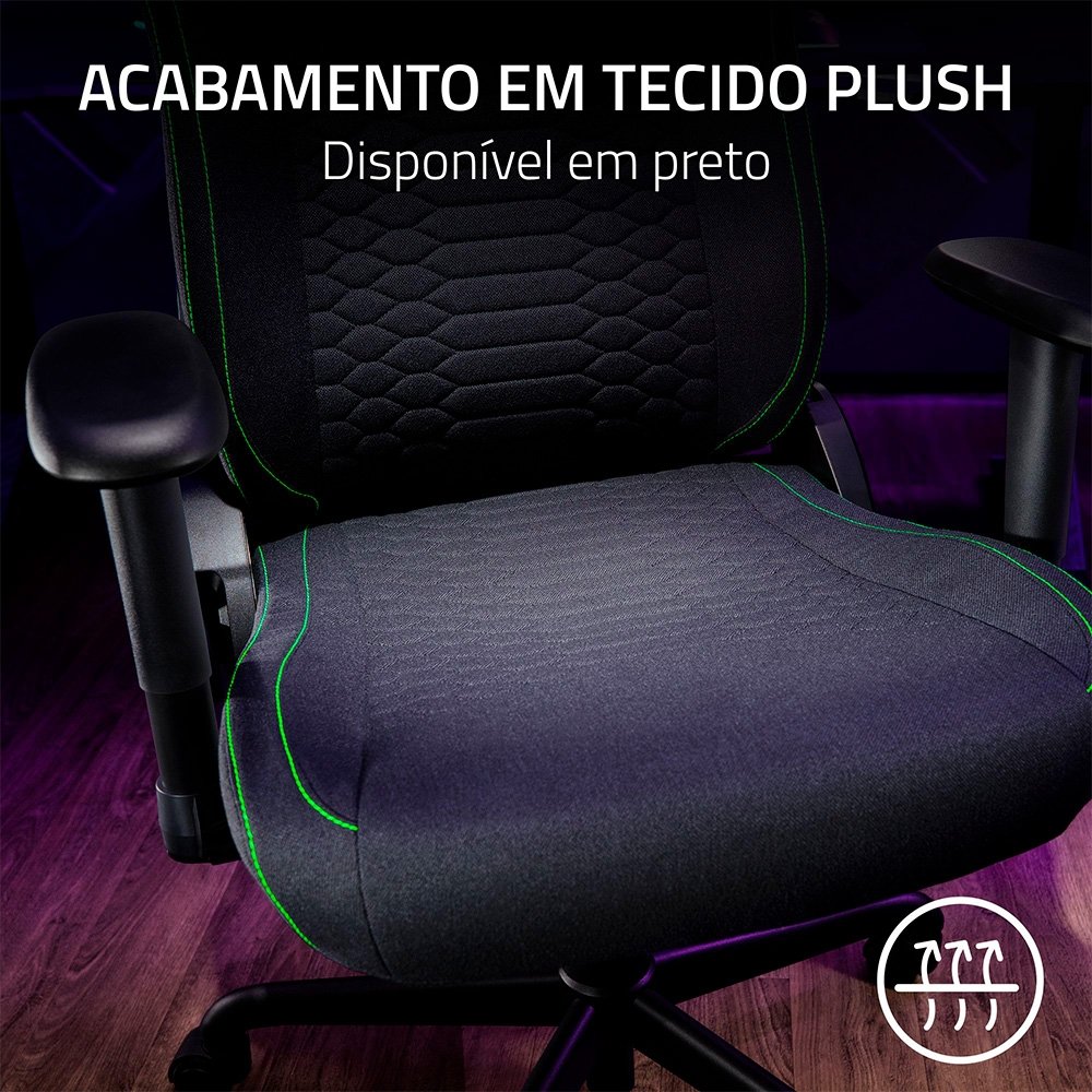 * Cadeira Gamer Razer Iskur V2 X, Até 136Kg, Reclinável, Almofada, Cilindro de Gás Classe 4, Tecido, Preta - RZ38-05310100-R3UA - view 7