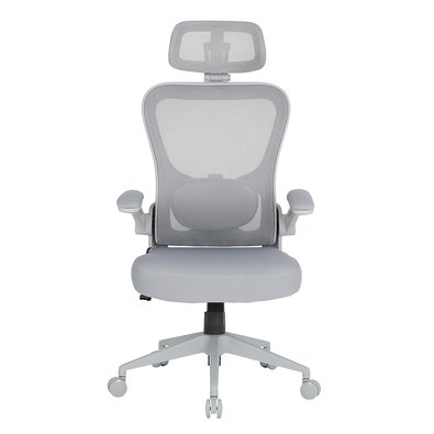 Cadeira de Escritório Ergonômica DT3 Vita H, Até 120Kg, Reclinável, Braço 4D, Cilindro de Gás Classe 4, Malha, Preta com Estrutura Cinza - 14557-2