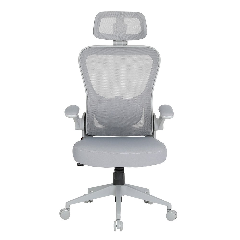 Cadeira de Escritório Ergonômica DT3 Vita H, Até 120Kg, Reclinável, Braço 4D, Cilindro de Gás Classe 4, Malha, Preta com Estrutura Cinza - 14557-2