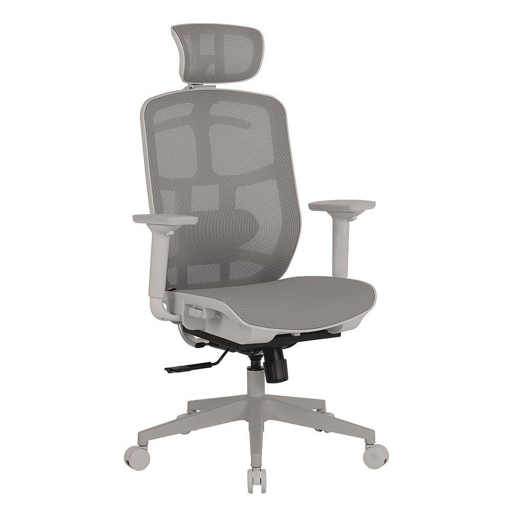 Cadeira de Escritório Ergonômica DT3 Diana+, Reclinável, Cilindro de Gás Classe 4, Malha, Preta com Estrutura Cinza - 14561-7 - view 5