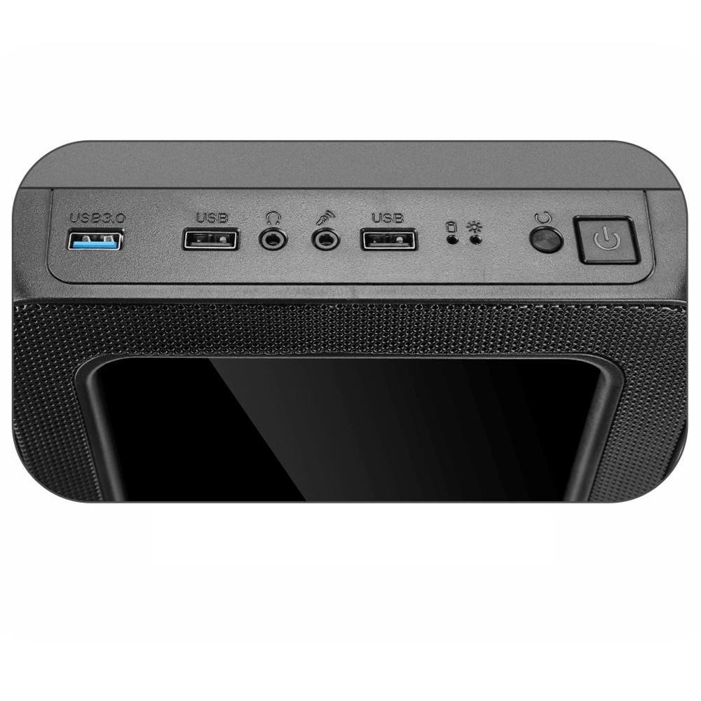 Imagem 2 de 2 do produto Gabinete Gamer K-Mex Anjo da Noite II c/ HD Audio + 3 Cooler LED Azul CG-01F7