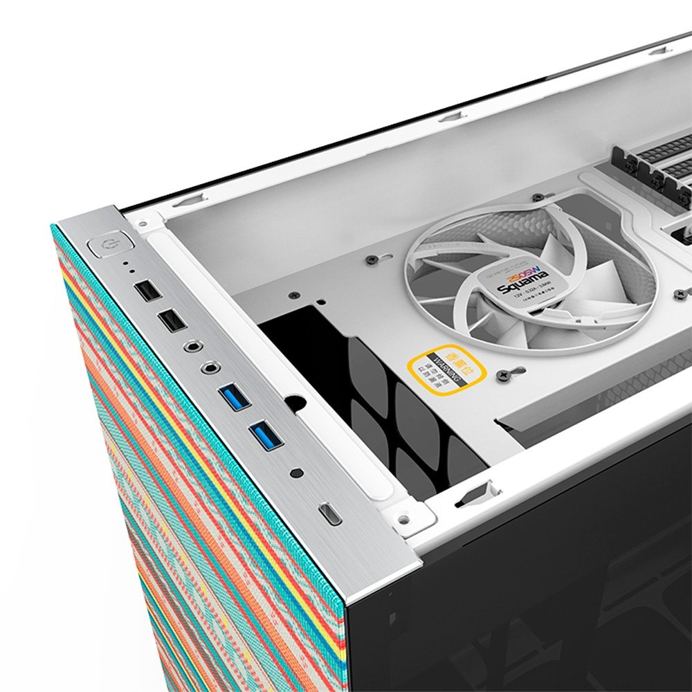 Gabinete Gamer Geometric Future Model 8 Bohemia, Mini Tower, ITX, Lateral em Vidro, Branco - GEO-( Balão.info)-BOH - view 7
