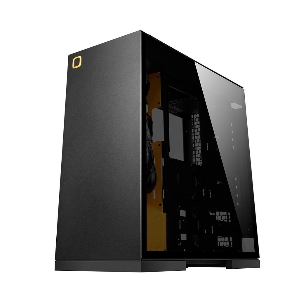 Gabinete Gamer Geometric Future Model 8 Lohan, Mini Tower, ITX, Lateral em Vidro, Preto e Amarelo - GEO-( Balão.info)-LOB - view 2