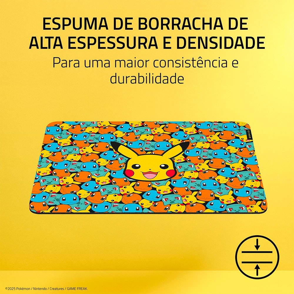 Mousepad Gamer Razer Gigantus V2, Tecido Macio, Médio, Pokémon Kanto Starters Edition - RZ02-03333900-R3M1 - view 5