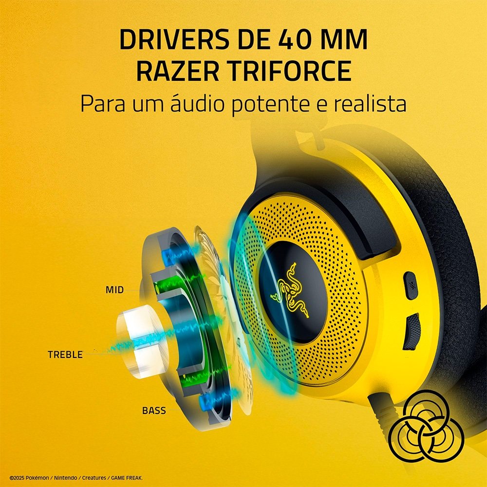 Headset Gamer Razer Kraken V4 X, Som Surround 7.1, Conexão USB, Pokémon Kanto Starters Edition - RZ04-05180300-R3M1 - view 6