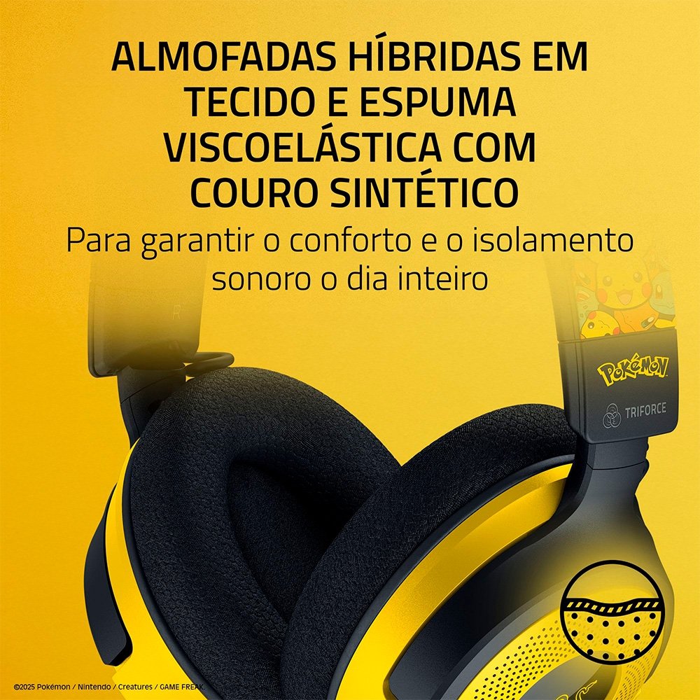 Headset Gamer ( Balão.info) V4 X, Som Surround 7.1, Conexão USB, Pokémon Kanto Starters Edition - RZ04-( Balão.info)-R3M1 - foto 7