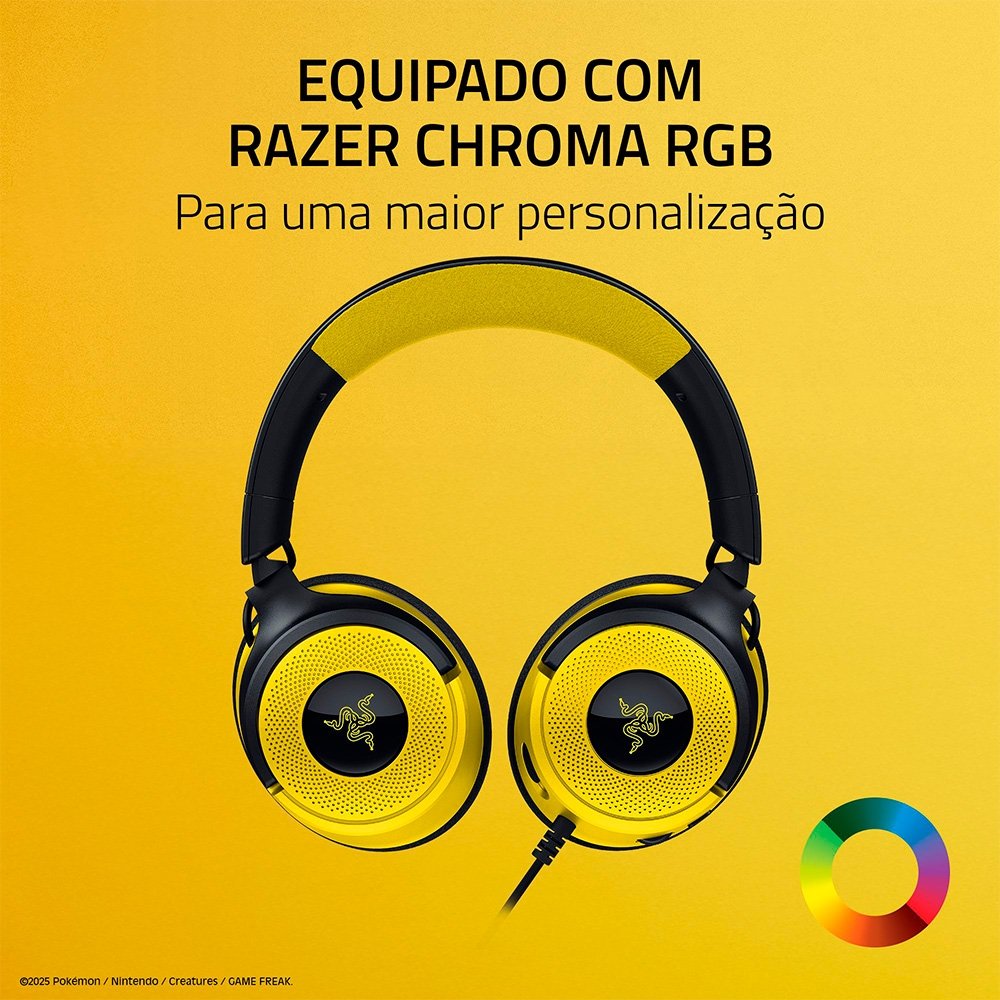 Headset Gamer ( Balão.info) V4 X, Som Surround 7.1, Conexão USB, Pokémon Kanto Starters Edition - RZ04-( Balão.info)-R3M1 - foto 9