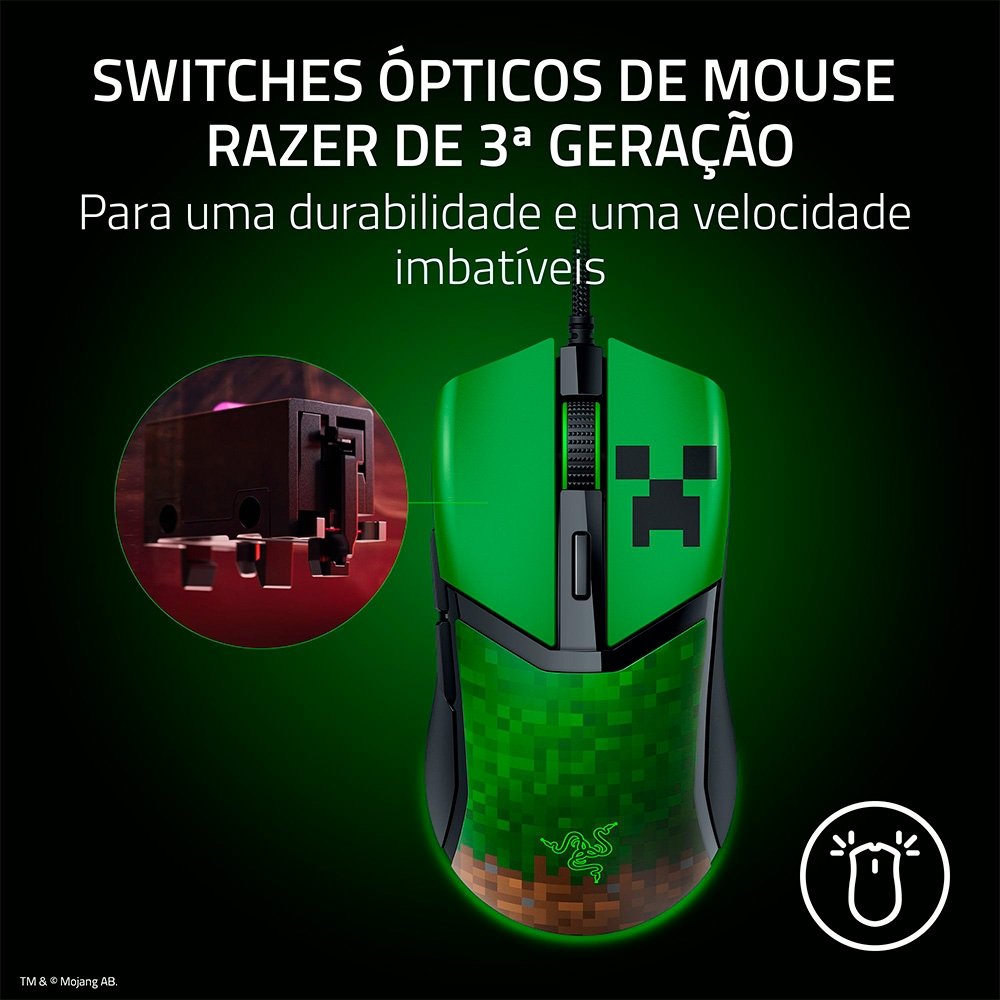 Mouse Gamer ( Balão.info) Cobra, Chroma RGB, 8500 DPI, Minecraft Edition - RZ01-( Balão.info)-R3M1 - foto 6
