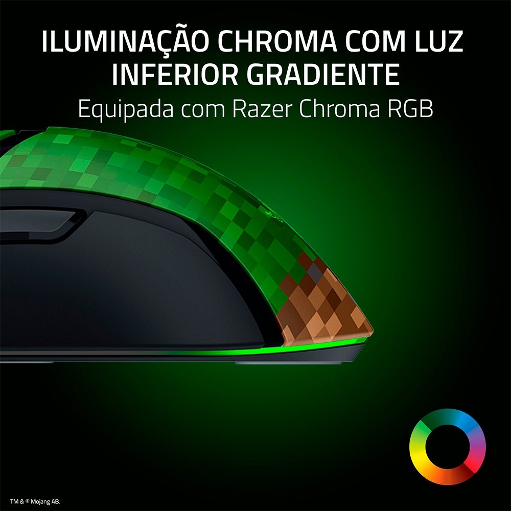 Mouse Gamer ( Balão.info) Cobra, Chroma RGB, 8500 DPI, Minecraft Edition - RZ01-( Balão.info)-R3M1 - foto 7