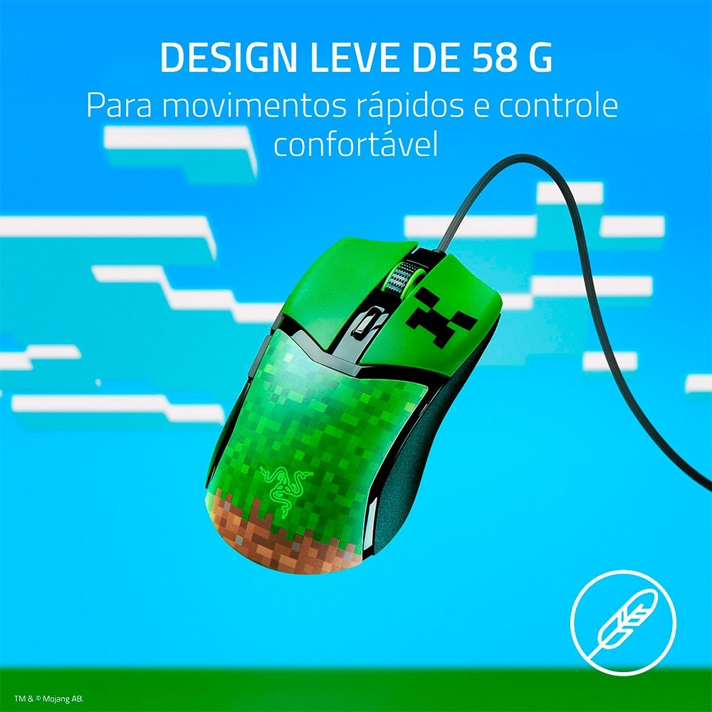 Mouse Gamer ( Balão.info) Cobra, Chroma RGB, 8500 DPI, Minecraft Edition - RZ01-( Balão.info)-R3M1 - foto 4