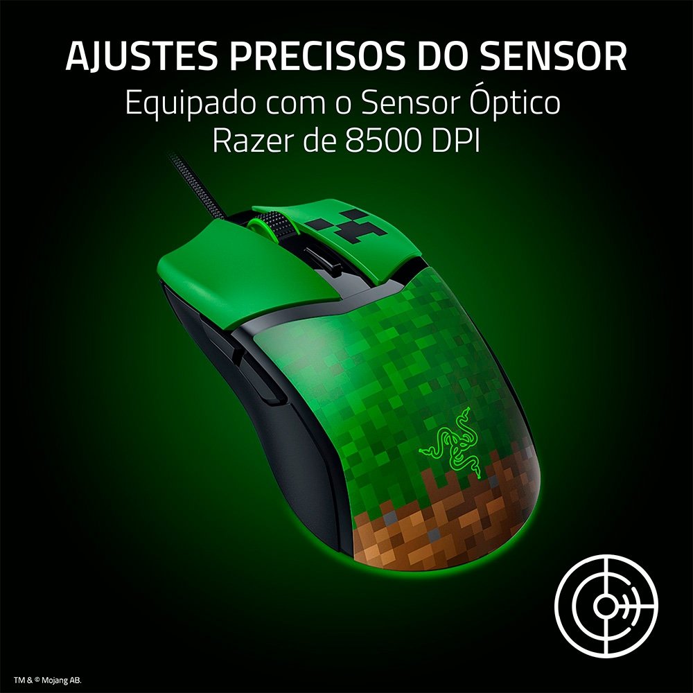 Mouse Gamer ( Balão.info) Cobra, Chroma RGB, 8500 DPI, Minecraft Edition - RZ01-( Balão.info)-R3M1 - foto 5