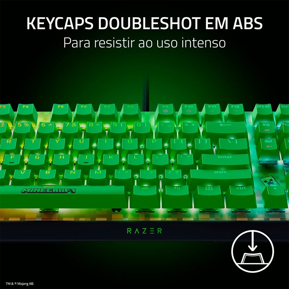 キーボード Razer BlackWidow V4 X Minecraft Edition Teclado Gamer Razer BlackWidow V4 X Minecraft