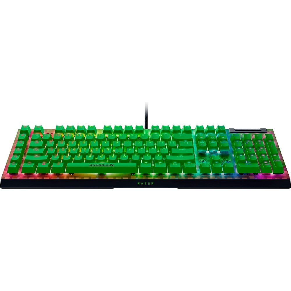 Teclado Mecânico Gamer Razer BlackWidow V4 X, Chroma RGB, Switch Green, Minecraft Edition, Layout US - RZ03-04704100-R3M1 Teclado Mecânico Gamer Razer BlackWidow V4 X, Chroma RGB, Switch Green, Minecraft Edition, Layout US - RZ03-04704100-R3M1