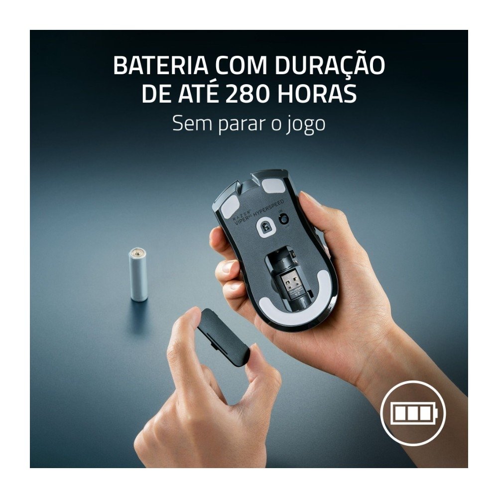 Mouse Gamer Sem Fio ( Balão.info) HyperSpeed, ( Balão.info) DPI, 82g, Preto - RZ01-( Balão.info - foto 4