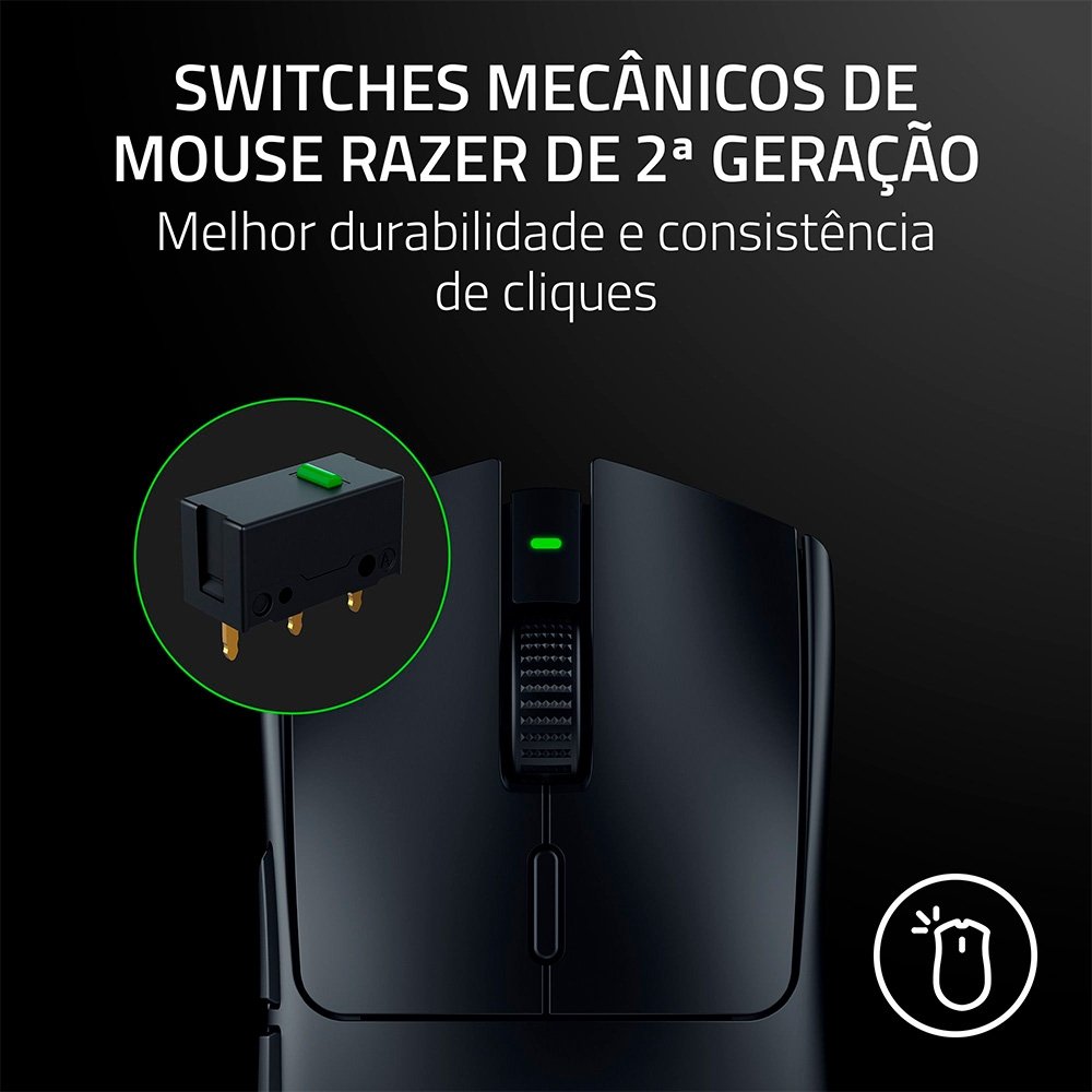 Mouse Gamer Sem Fio Razer Viper V3 HyperSpeed, 30000 DPI, Preto - RZ01-04910100-R3M1 - view 6